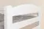 Lit mezzanine pour adultes "Easy Premium Line" K22/n, hêtre massif blanc - Couchage : 90 x 200 cm
