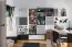Chambre d'adolescents - commode Marincho 03, 2 pièces, couleur : blanc / noir - Dimensions : 89 x 107 x 95 cm (h x l x p)