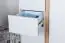 Armoire à portes battantes / armoire Amanto 1, couleur : blanc / frêne - Dimensions : 200 x 90 x 52 cm (H x L x P)