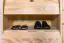 Armoire à chaussures en bois de pin massif, naturel Junco 220 - Dimensions : 80 x 90 x 40 cm (H x L x P)