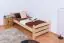 Lit simple / lit d'appoint en bois de hêtre massif naturel 118, avec sommier à lattes - dimension 90 x 200 cm