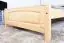 Lit simple / lit d'appoint en bois de pin massif, naturel 80, avec sommier à lattes - 100 x 200 cm (l x L) 
