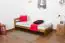 Lit d'enfant / lit de jeunesse en bois de pin massif couleur chêne A7, sommier à lattes inclus - Dimensions : 90 x 200 cm