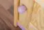 Table de nuit Milo 10, couleur : nature / violet, bois de pin massif - Dimensions : 56 x 38 x 40 cm (h x l x p)