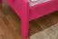 lit d'enfant / lit de jeunesse "Easy Premium Line" K8, hêtre massif verni rose - couchette : 90 x 190 cm