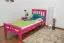 Lit simple "Easy Premium Line" K8, hêtre massif verni rose - couchette : 90 x 200 cm