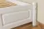 Lit simple / lit d'appoint en hêtre massif, laqué blanc 117, avec sommier à lattes - Dimensions 120 x 200 cm