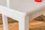 Table en bois de pin massif, laqué blanc Junco 226B (carrée) - Dimensions 50 x 90 cm