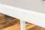 Table en bois de pin massif laqué blanc Junco 227D (carrée) - Dimensions 60 x 120 cm