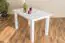 Table en bois Table 80x120 cm Pin massif, Couleur: Blanc