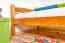 lit d'enfant / lit de jeunesse en pin massif couleur chêne 84, avec sommier à lattes - 100 x 200 cm