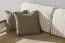 Lit d'enfant / lit de jeunesse Hermann 01 avec sommier à lattes et oreiller beige, couleur : blanc blanchi / couleur noisette, massif - 90 x 200 cm (L x l)