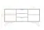 Commode Timaru 13, chêne sauvage huilé / blanc, massif partiel - Dimensions : 63 x 134 x 40 cm (H x L x P)