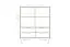 Vitrine Timaru 05 Chêne sauvage huilé / Blanc, massif partiel - Dimensions : 110 x 90 x 40 cm (h x l x p)