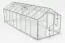 Serre - Serre Rucola L12, parois : verre trempé 4 mm, toit : 6 mm HKP multiparois, surface au sol : 12,50 m² - Dimensions : 570 x 220 cm (lo x la)