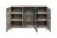 Commode / sideboard Hundvin 06, couleur : chêne canion / noir - dimensions : 97 x 150 x 40 cm (h x l x p), avec neuf compartiments