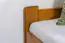 Lit simple / lit d'appoint en bois de pin massif, couleur chêne A9, avec sommier à lattes - dimension 90 x 200 cm 