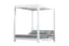 Chaise longue London en aluminium - Couleur : blanc, Dimensions : 2050 x 1800 x 2000 mm