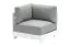 Fauteuil lounge d'angle London en aluminium - Couleur : blanc, Dimensions : 840 x 840 x 670 mm