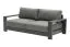 Canapé lounge 3 places London en aluminium - Couleur : Anthracite, Dimensions : 2150 x 840 x 670 mm