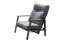 Chaise de jardin Rom avec rembourrage & dossier réglable en aluminium - Couleur : Anthracite, profondeur : 790 mm, largeur : 740 mm, hauteur : 960 mm