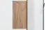 Armoire Manase 10, couleur : chêne brun / blanc brillant - 197 x 63 x 36 cm (h x l x p)