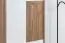 Armoire Manase 10, couleur : chêne brun / blanc brillant - 197 x 63 x 36 cm (h x l x p)
