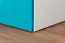 Chambre d'adolescents - armoire à portes battantes / armoire Aalst 17, couleur : chêne / blanc / bleu - Dimensions : 190 x 80 x 50 cm (h x l x p)
