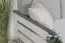 Lit pour enfants / lit de jeunesse Hermann 01 avec sommier à lattes et oreillers gris, couleur : blanc blanchi / gris, massif - 90 x 200 cm (L x l)