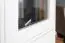 Chambre des jeunes - Vitrine Hermann 12, couleur : blanc blanchi / couleur noix, partiellement massif - 181 x 49 x 40 cm (H x L x P)