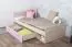 Lit d'enfant / lit de jeunesse Dennis 13 avec tiroir, couleur : violet cendré - surface de couchage : 80 x 195 cm (L x l)