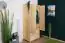 Armoire à rainures décoratives en bois de pin massif, naturel Columba 01 - Dimensions 195 x 80 x 59 cm