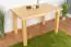 Table en bois de pin massif naturel Junco 240A (rectangulaire) - Dimensions 80 x 120 cm