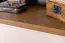 Étagère suspendue / étagère murale Selun 08, couleur : chêne brun foncé / gris - 20 x 130 x 19 cm (h x l x p)