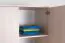 Chambre d'enfant - armoire à portes battantes / armoire Peter 02, couleur : blanc pin / orange / jaune / turquoise - Dimensions : 200 x 128 x 56 cm (h x l x p)