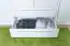 Armoire à portes battantes / armoire avec cadre Siumu 31, Couleur : Blanc / Blanc brillant - 226 x 232 x 60 cm (H x L x P)