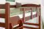 Lit mezzanine pour adultes "Easy Premium Line" K14/n, hêtre massif brun foncé - Surface de couchage : 90 x 190 cm
