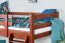 Lit mezzanine 90 x 200 cm pour enfants, "Easy Premium Line" K22/n, hêtre massif couleur cerisier, séparable