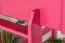 Lit mezzanine 90 x 200 cm pour adultes, "Easy Premium Line" K22/n, bois de hêtre massif laqué rose, divisible