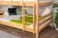 Grand lit superposé avec toboggan 160 x 190 cm, en hêtre massif verni naturel, transformable en deux lits simples, "Easy Premium Line" K32/n