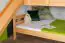 Grand lit superposé avec toboggan 160 x 190 cm, en hêtre massif verni naturel, transformable en deux lits simples, "Easy Premium Line" K32/n