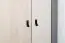 Chambre d'adolescents - armoire à portes battantes / armoire d'angle Aalst 02, couleur : chêne / crème / noir - Dimensions : 190 x 90 x 90 cm (h x l x p)