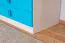Chambre d'enfant - Armoire à portes battantes / Penderie Luis 21, Couleur : Chêne Blanc / Bleu - 218 x 120 x 52 cm (H x L x P)