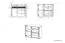 Commode Heber 07, couleur : blanc / blanc brillant - Dimensions : 94 x 119 x 42 cm (h x l x p), avec 1 porte, 4 tiroirs et 2 compartiments