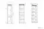 Armoire Glostrup 02, Couleur : Chêne - Dimensions : 200 x 55 x 40 cm (H x L x P), avec 2 portes et 5 compartiments