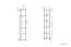 Étagère Mochis 07, couleur : chêne Sonoma clair incluant 3 inserts couleur - Dimensions : 200 x 40 x 34 cm (H x L x P), avec 5 compartiments