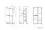 Armoire à portes battantes / armoire Knoxville 01, couleur : blanc pin / gris - Dimensions : 202 x 92 x 65 cm (h x l x p), avec 2 portes et 6 compartiments