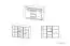 Commode Knoxville 07, couleur : pin blanc / gris - Dimensions : 97 x 138 x 42 cm (h x l x p), avec 2 portes, 4 tiroirs et 6 compartiments