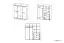 Armoire à portes battantes / armoire Knoxville 28, couleur : blanc pin / gris - Dimensions : 202 x 183 x 65 cm (H x L x P), avec 4 portes, 3 tiroirs et 5 compartiments