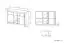 Commode Mesquite 09, couleur : Chêne clair de Sonoma / Chêne truffier de Sonoma - Dimensions : 91 x 138 x 40 cm (h x l x p), avec 2 portes, 4 tiroirs et 4 compartiments